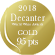 Decanter WWA 2018 - Prix Or - Note 96 sur 100